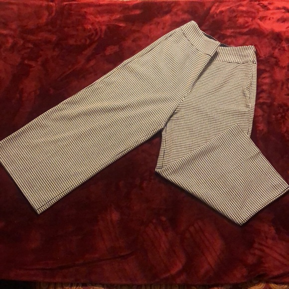 Express Textured Houndstooth Columnist Slime Pants - Picture 1 of 4